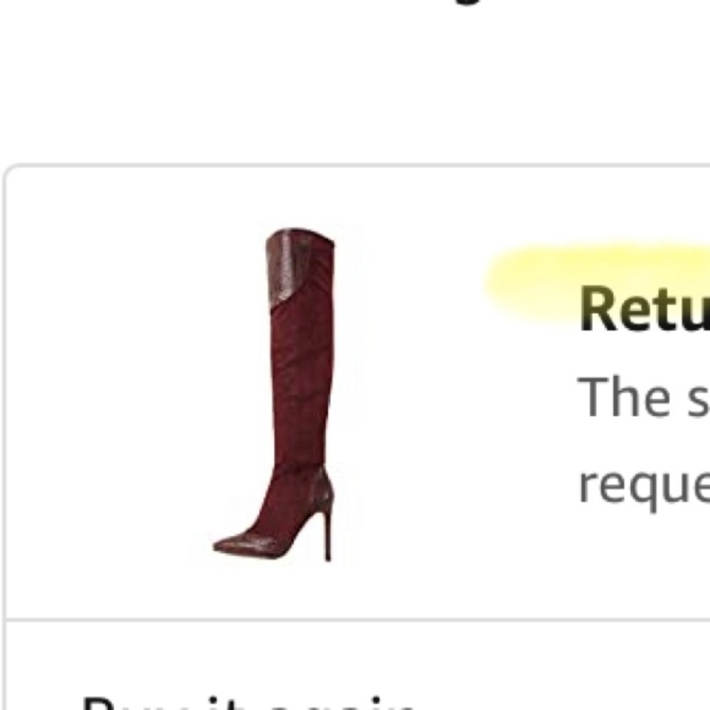 Over knee boots - burgundy